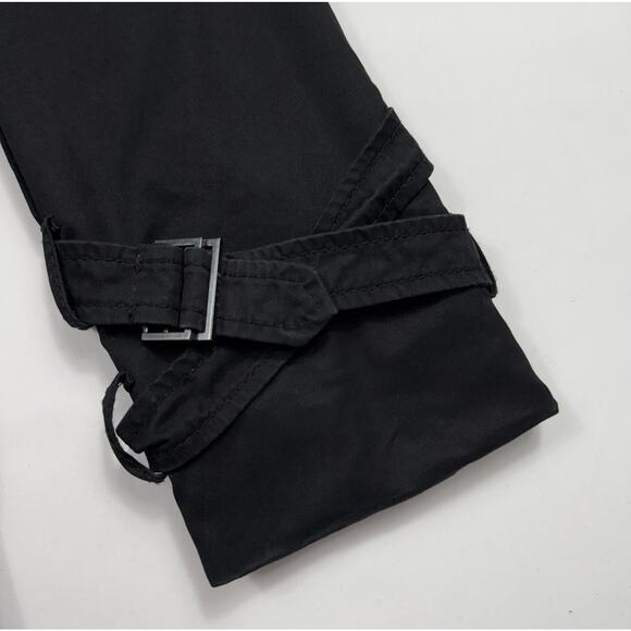 Espirit womens Black Button Down Mid Length Double Breasted Trenchcoat Sz 10 - Picture 4 of 13